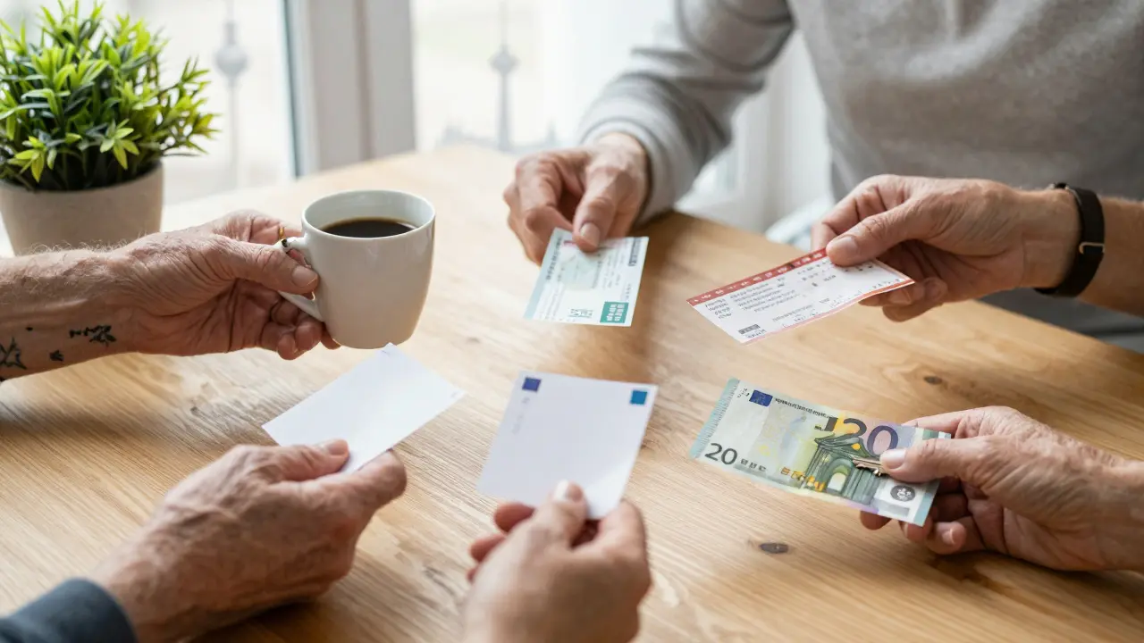 Hands holding everyday objects symbolizing dignity and personal choice in Berlin.